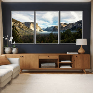 Yosemite Valley Mountain Wall Art Canvas Print, Granite