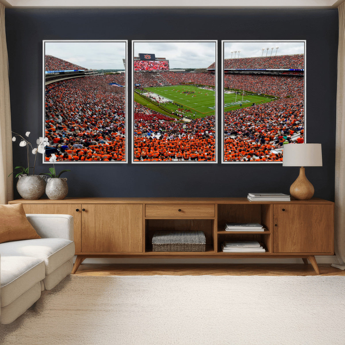 Auburn Stadium Wall Art Canvas Print, Jordan Hare Stadium