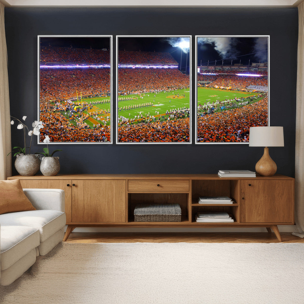 Clemson Football Stadium Wall Art Canvas Print, College