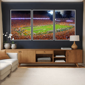 Clemson Football Stadium Wall Art Canvas Print, College