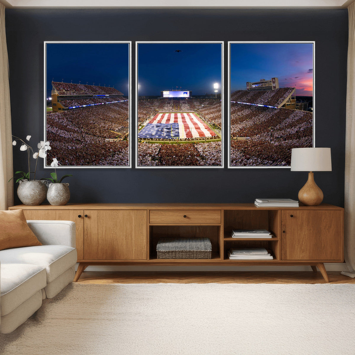 Oklahoma Sooners Memorial Stadium Wall Art Canvas Print,