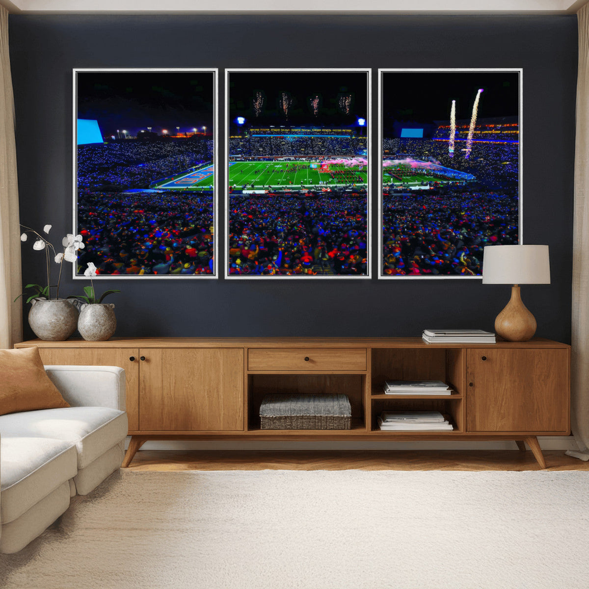 Ole Miss Rebels Vaught Hemingway Stadium Wall Art Canvas