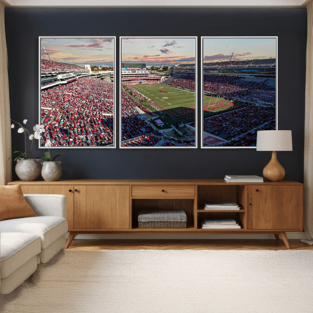 Donald W. Reynolds Razorback Stadium Wall Art Canvas Print –