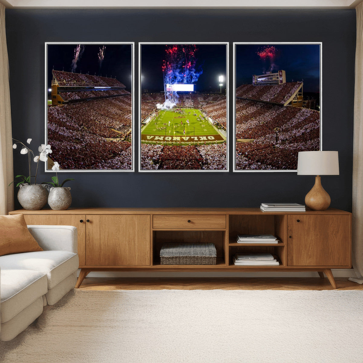 Oklahoma Memorial Stadium Wall Art Canvas Print – Oklahoma