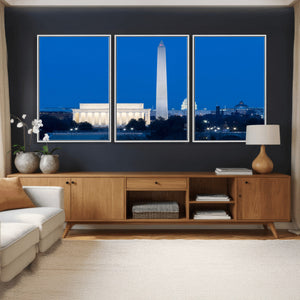 Washington DC Skyline Wall Art Canvas Print – Lincoln