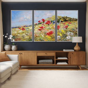 Abstract Mountain Landscape Wall Art Canvas Print – Textured
