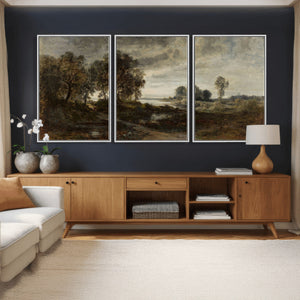 Adolf Dressler Landscape of the Oder River Wall Art Canvas