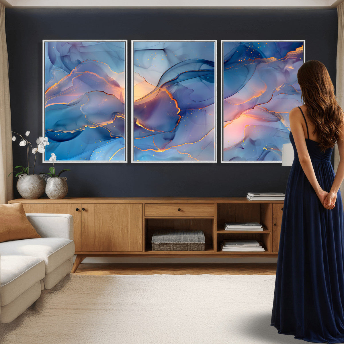 Colorful Abstract Canvas Wall Art Print, Vibrant Popup Color Art Print