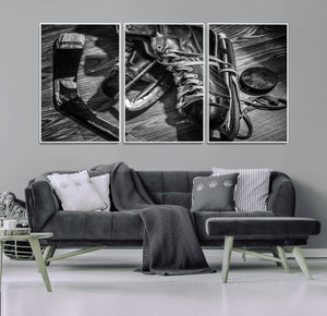 Old Pair of Mens Skates Wall Art Canvas, Men Skates Wall Art