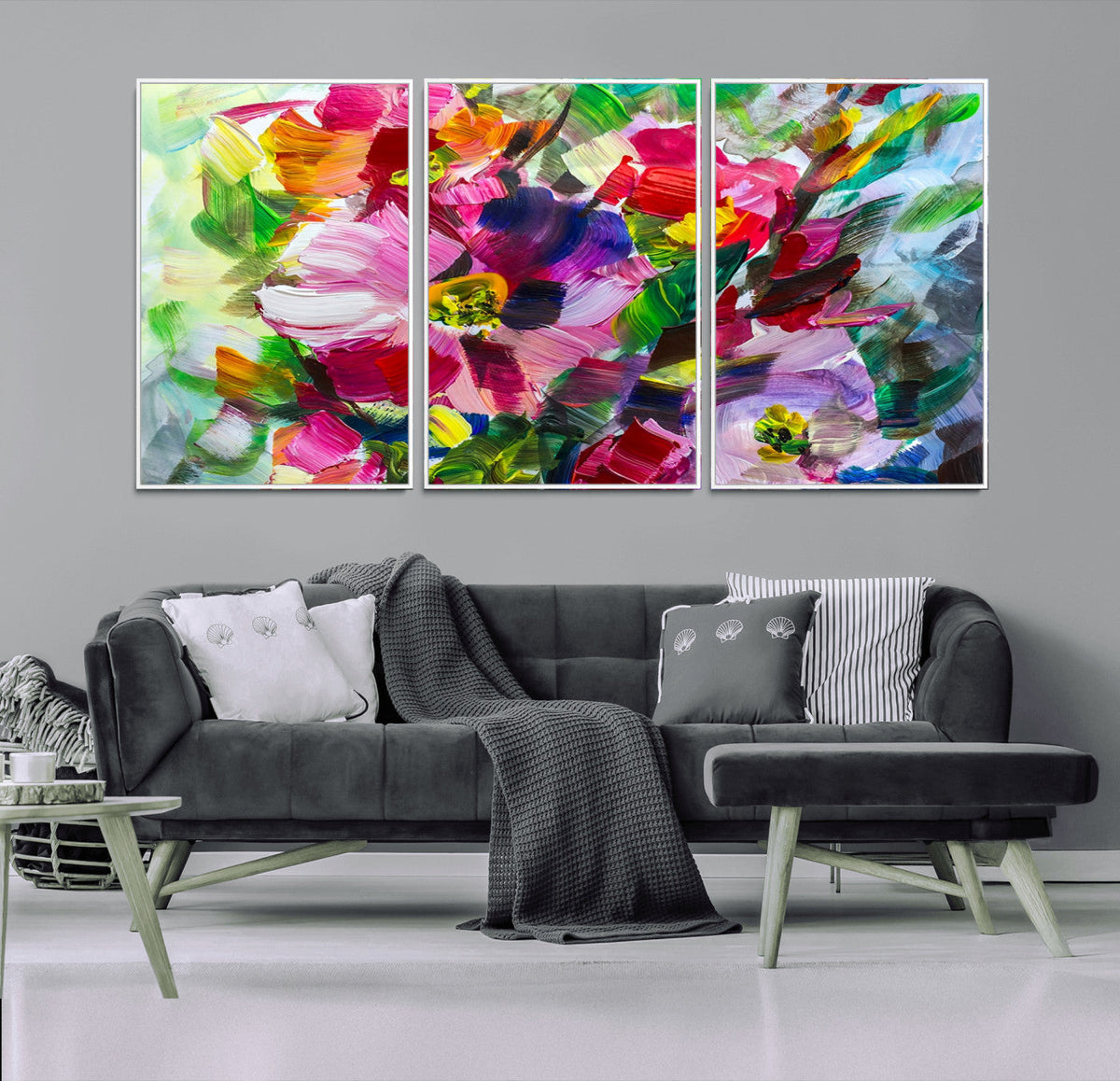 Oil Flower Abstract Canvas Print