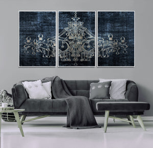Dark Chandelier Wall Art Canvas Print