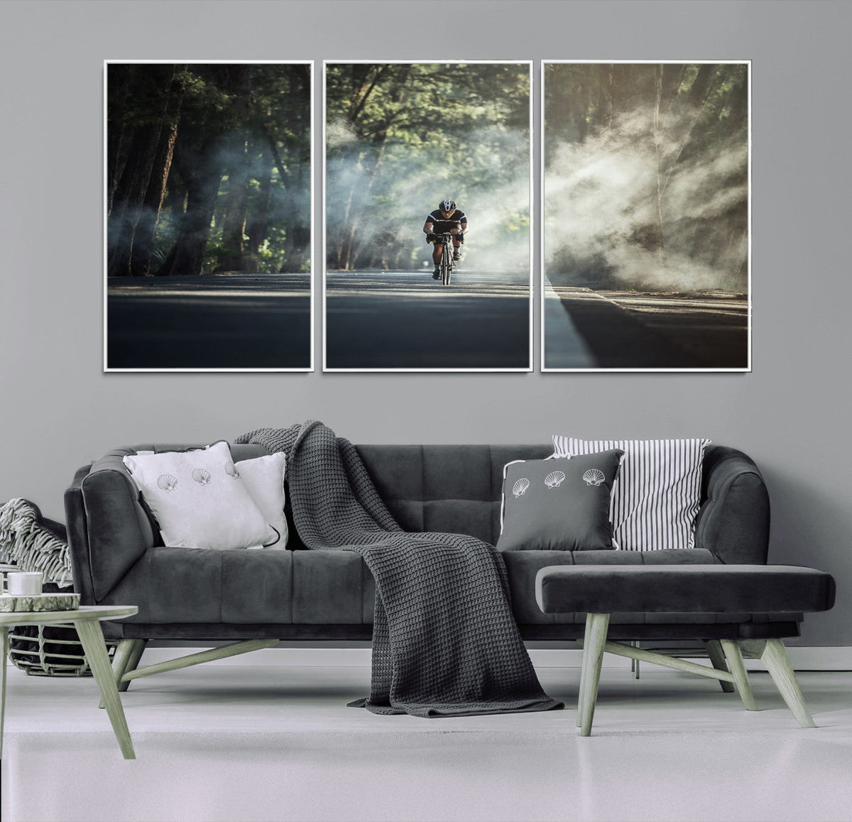Cycling Road Bike in the Morning, Cycling Road Bike Canvas