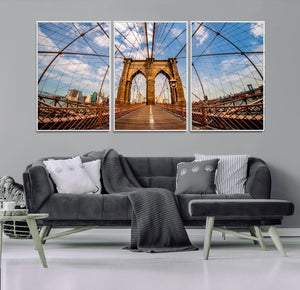 Brooklyn Bridge Manhattan Wall Art Canvas Print