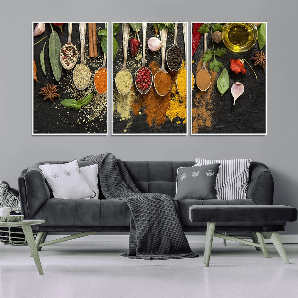Kitchen Spice Wall Art Canvas Print