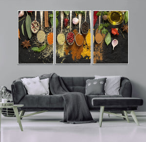 Kitchen Spice Wall Art Canvas Print