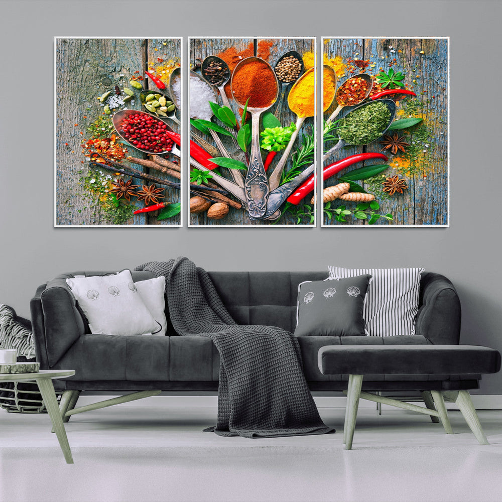 Spoonful of Spices Cooking Wall Art Canvas Print - Vibrant