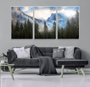 Half Dome Yosemite Calinia Wall Art Canvas Print El Capitan