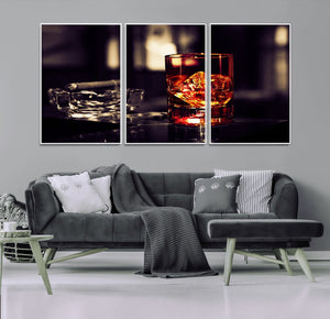 Whiskey and Cigar Canvas – Luxurious Wall Art for Home or
