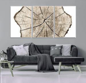 Abstract Wood Tree Ring Wall Art - Ready to Hang Minimalist