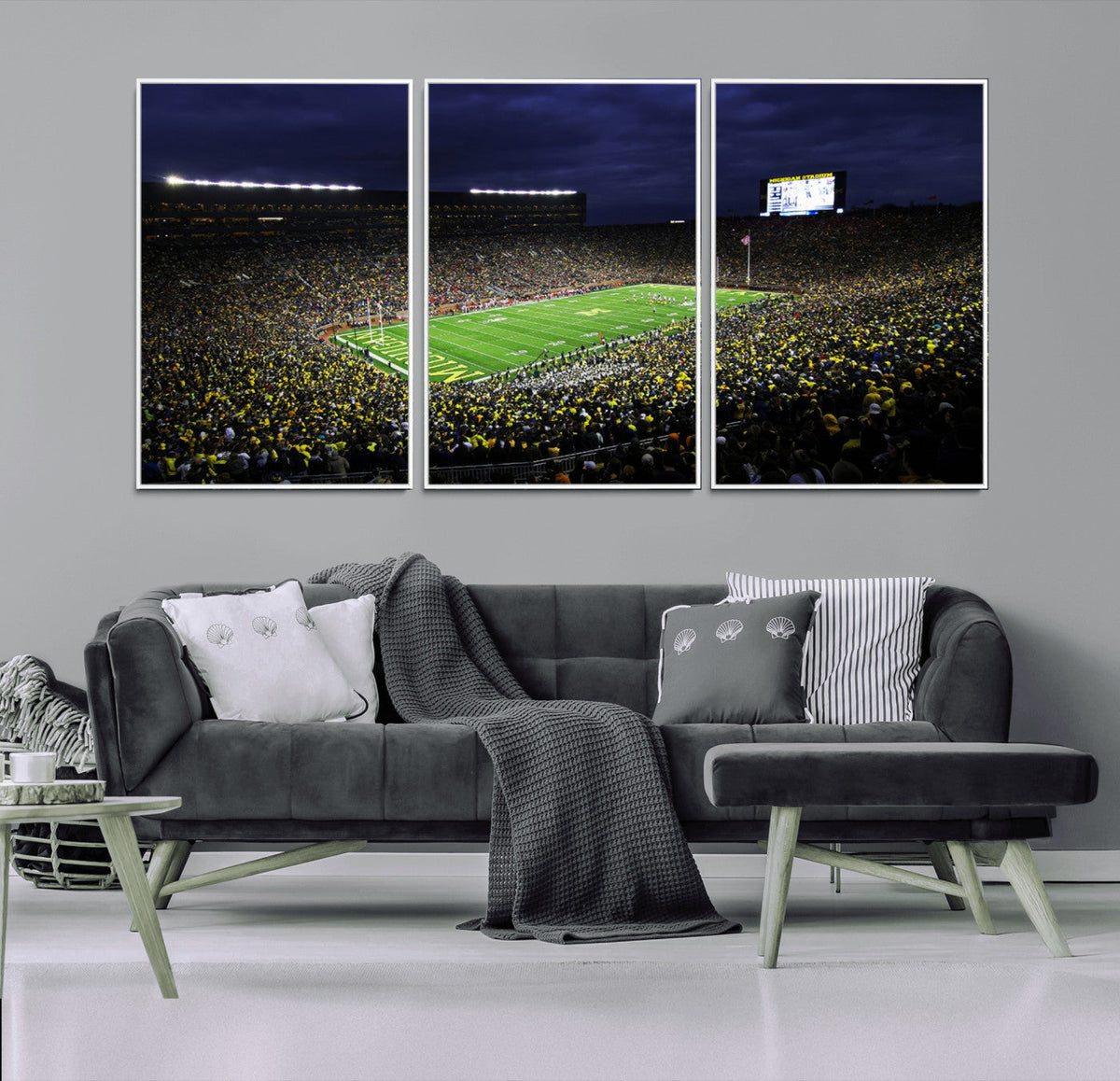 Michigan Wolverines Football Canvas Wall Decor, Football