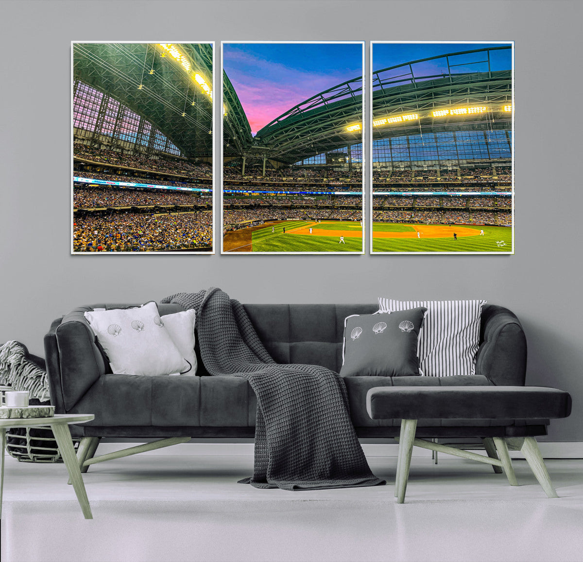 Milwaukee Brewers Baseball Team Print Canvas- American