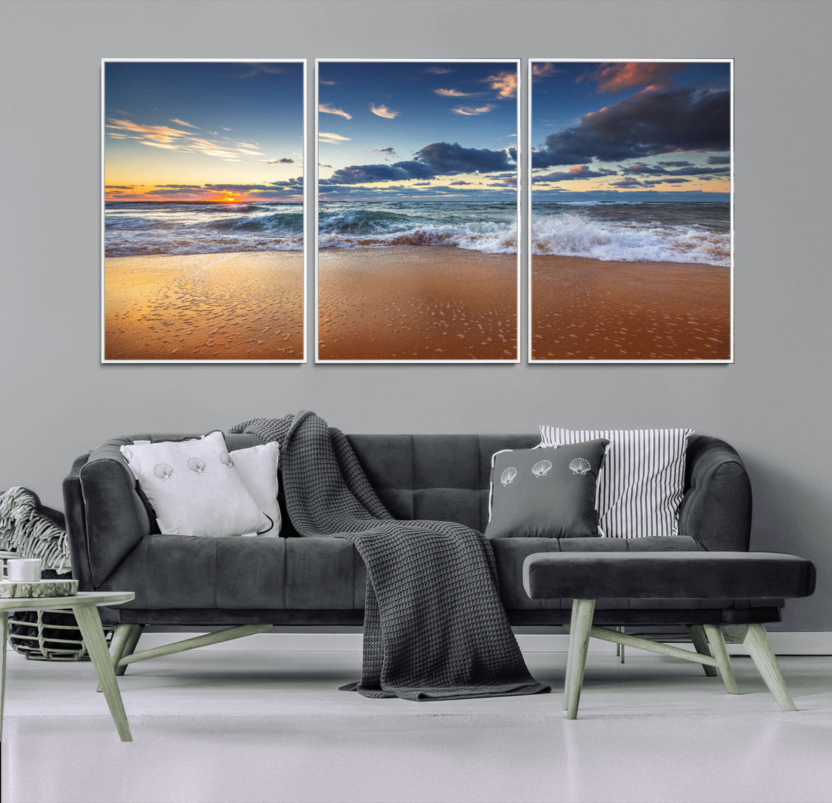 Beach Canvas Wall Art - Coastal Seascape Print for Living