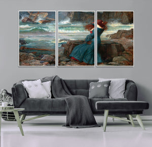 Miranda by the Shore Wall Art Canvas Print – Tempest Scene