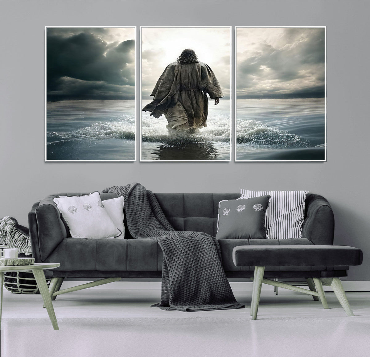 Jesus Walking on Water Wall Art | Canvas Print | Ready to