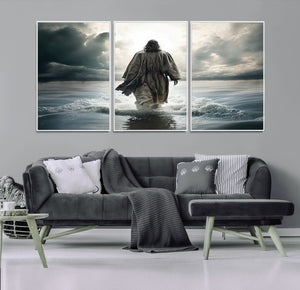 Jesus Walking on Water Wall Art | Canvas Print | Ready to