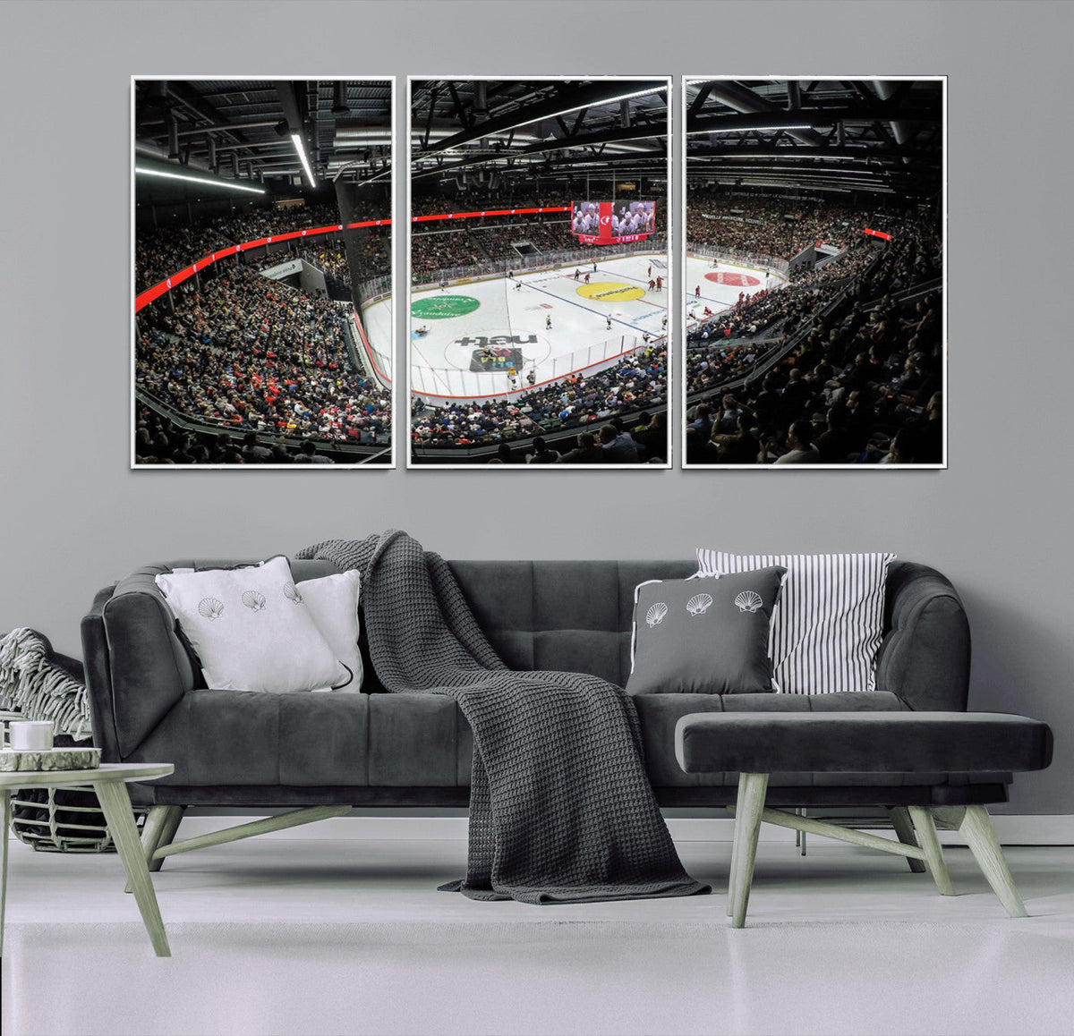 Vaudoise Lausanne Ice Hockey Arena Stadium Wall Art Canvas,
