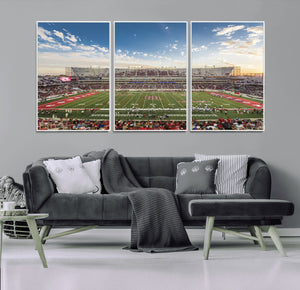Framed Houston Cougars Football Team Print - Houston TDECU