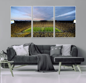Michigan Stadium Wall Art Canvas Print, Vibrant Game Day
