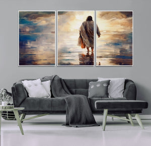 Jesus Walking on Water Wall Art | Ready to Hang Spiritual