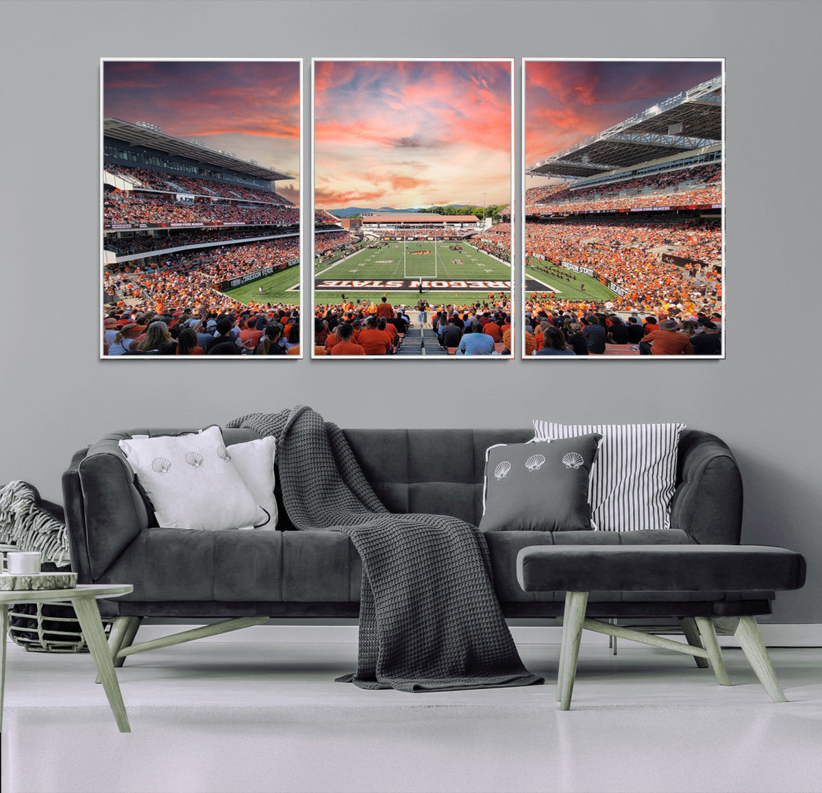Oregon State Beavers Football Team Print - Corvallis Reser