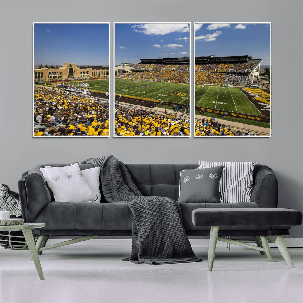 University of Wyoming Cowboys Football Team Print - Laramie