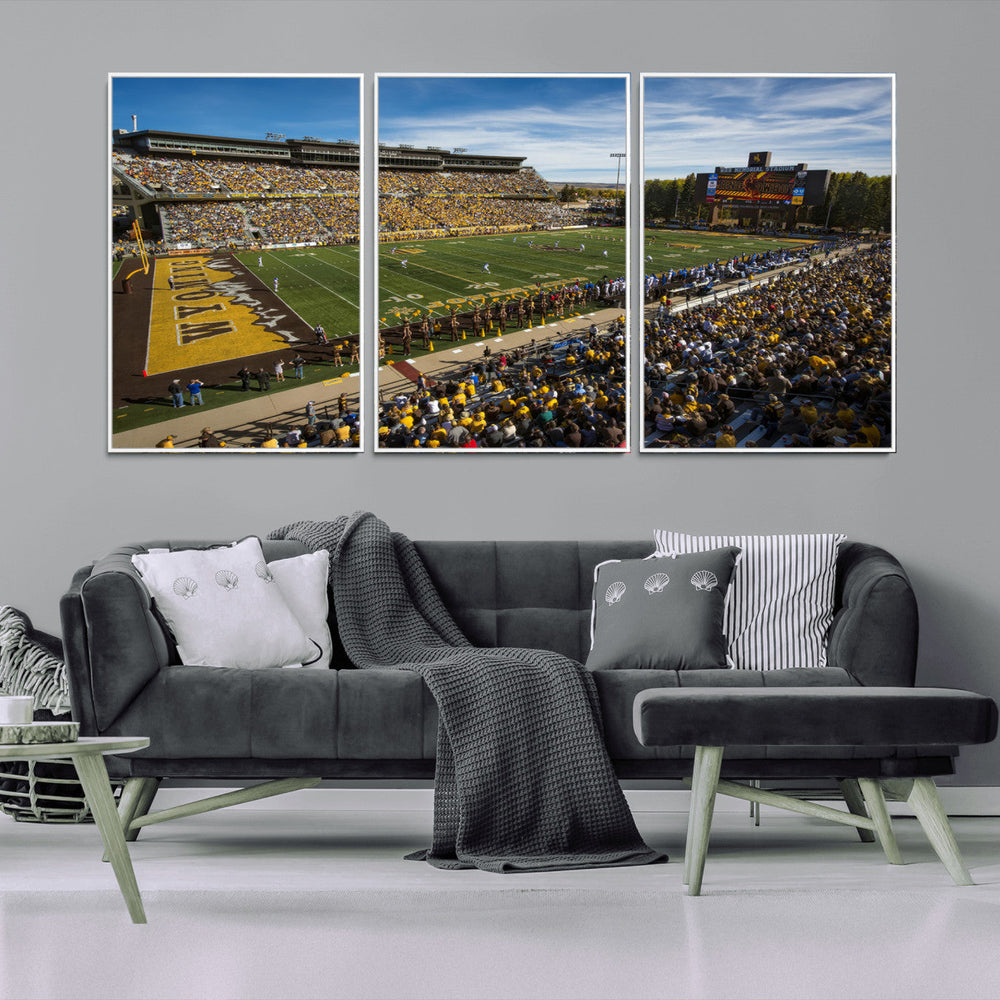 University of Wyoming Cowboys Football Team Print - Laramie