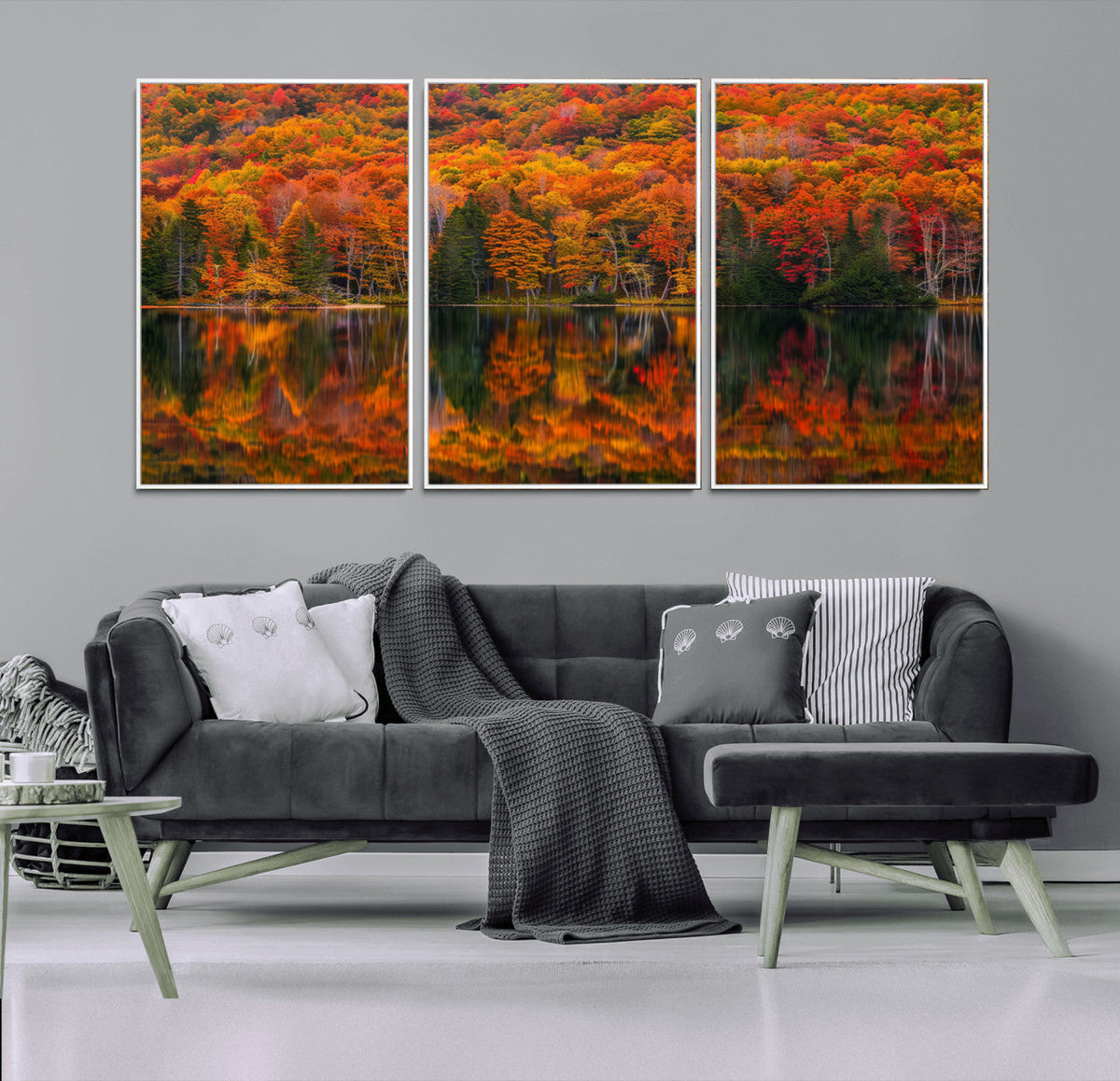 Fall Foliage Wall Art - Autumn Reflection Canvas Print,