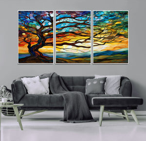 Mosaic Tree Wall Art | Ready to Hang Stained Glass Style