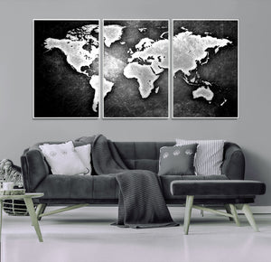 World Map Wall Art Canvas Print – Framed Wall Art for