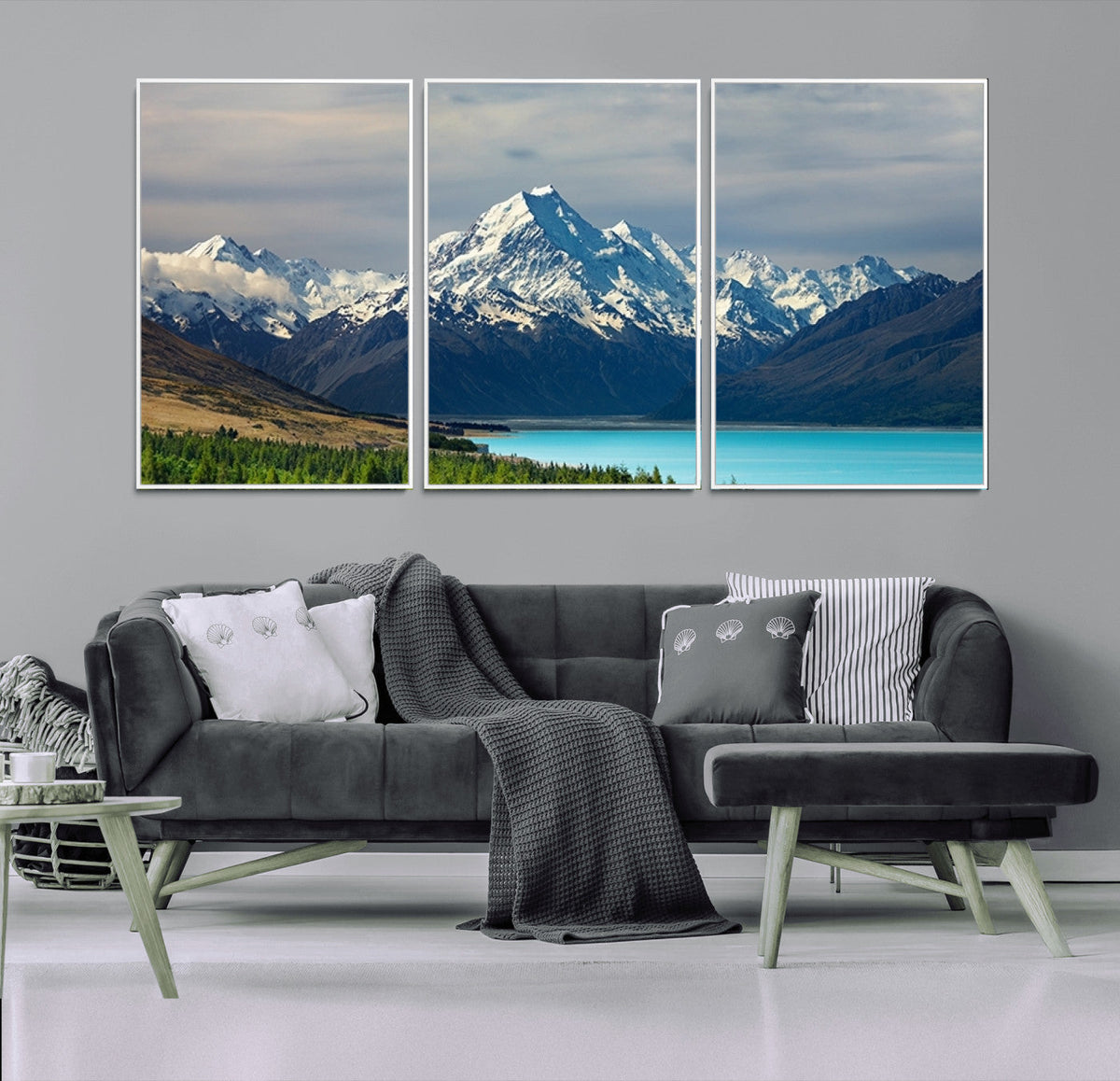 Mount Cook and Lake Pukaki Canvas Wall Art Print – Majestic