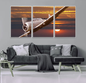 Old War Plane Wall Art Canvas Print