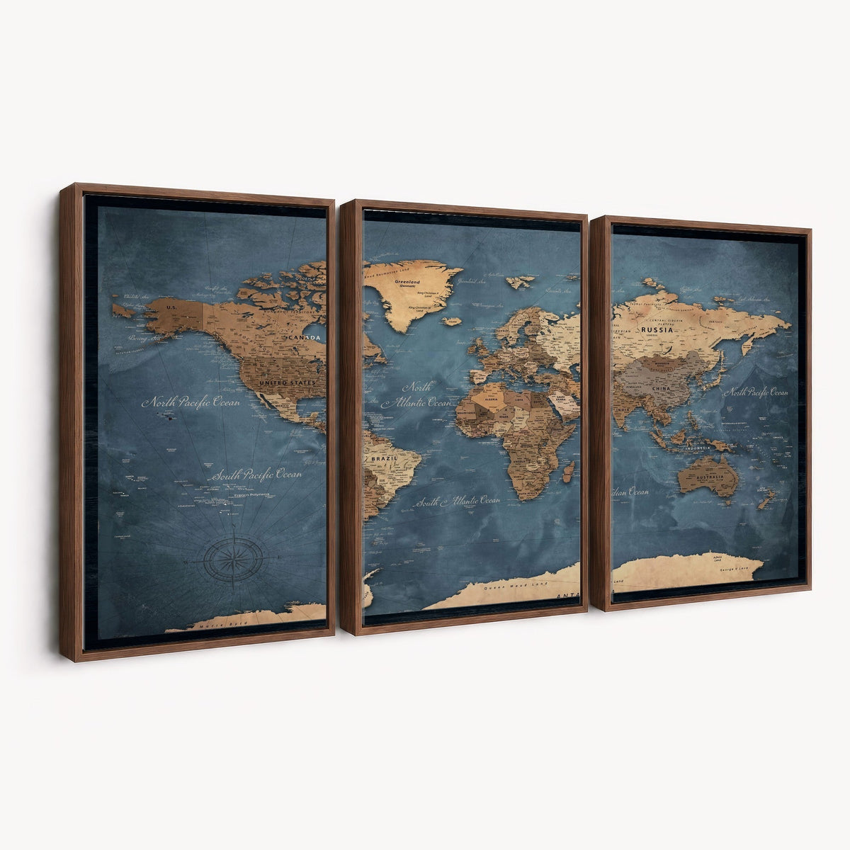 World Map Canvas Wall Art Canvas Print