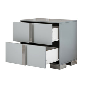 3-Pieces Sets, Elegant 6 Drawers Dresser and Two Nightstands