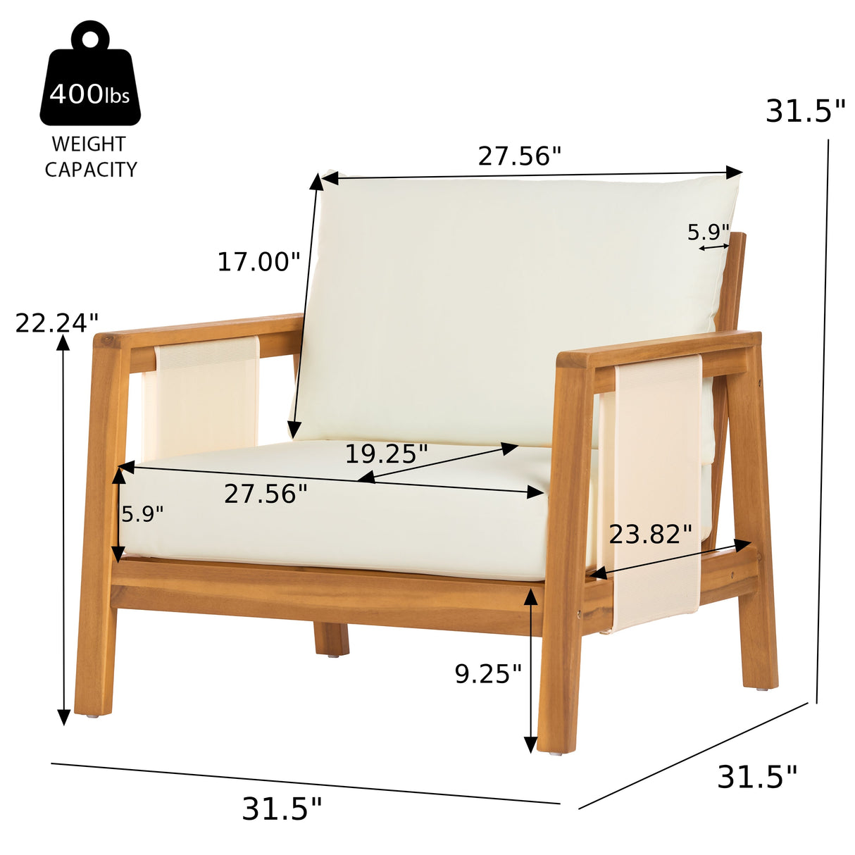 4-Pieces Sofa Set with Cushions Outdoor Loveseat & Coffee Table Set