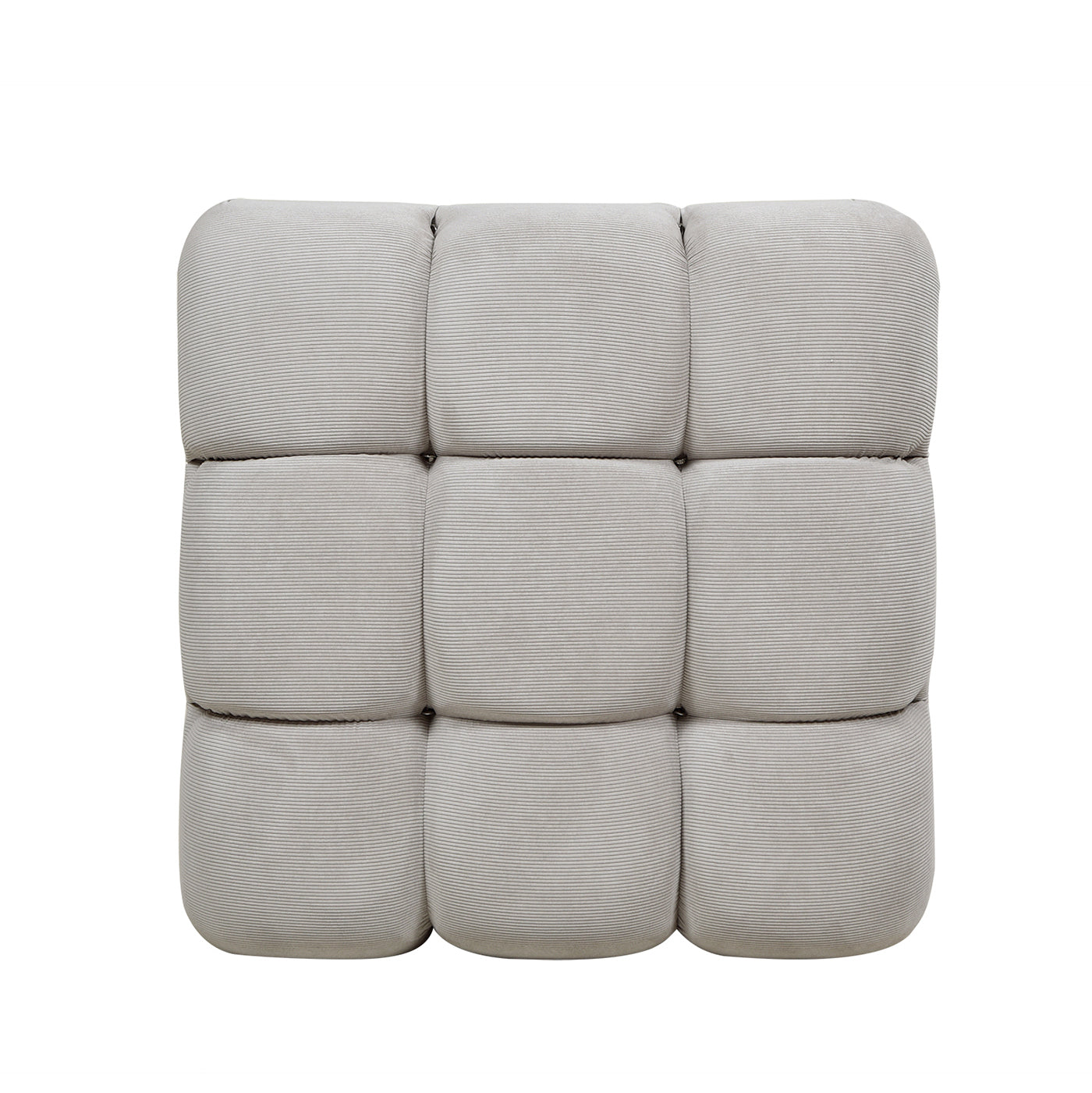 Marcel 36' Bubble Modular Modern Cocktail Ottoman, Pebble
