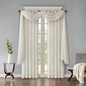 Solid Crushed Curtain Panel Pair(2 Pcs Window Panels)