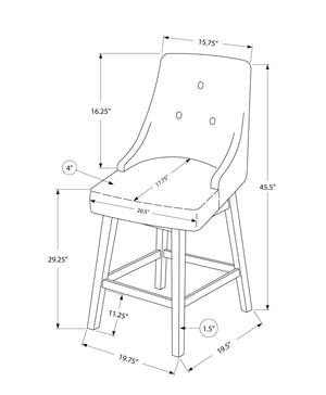Swivel Stool Bar Height, Transitional (Set of 2)