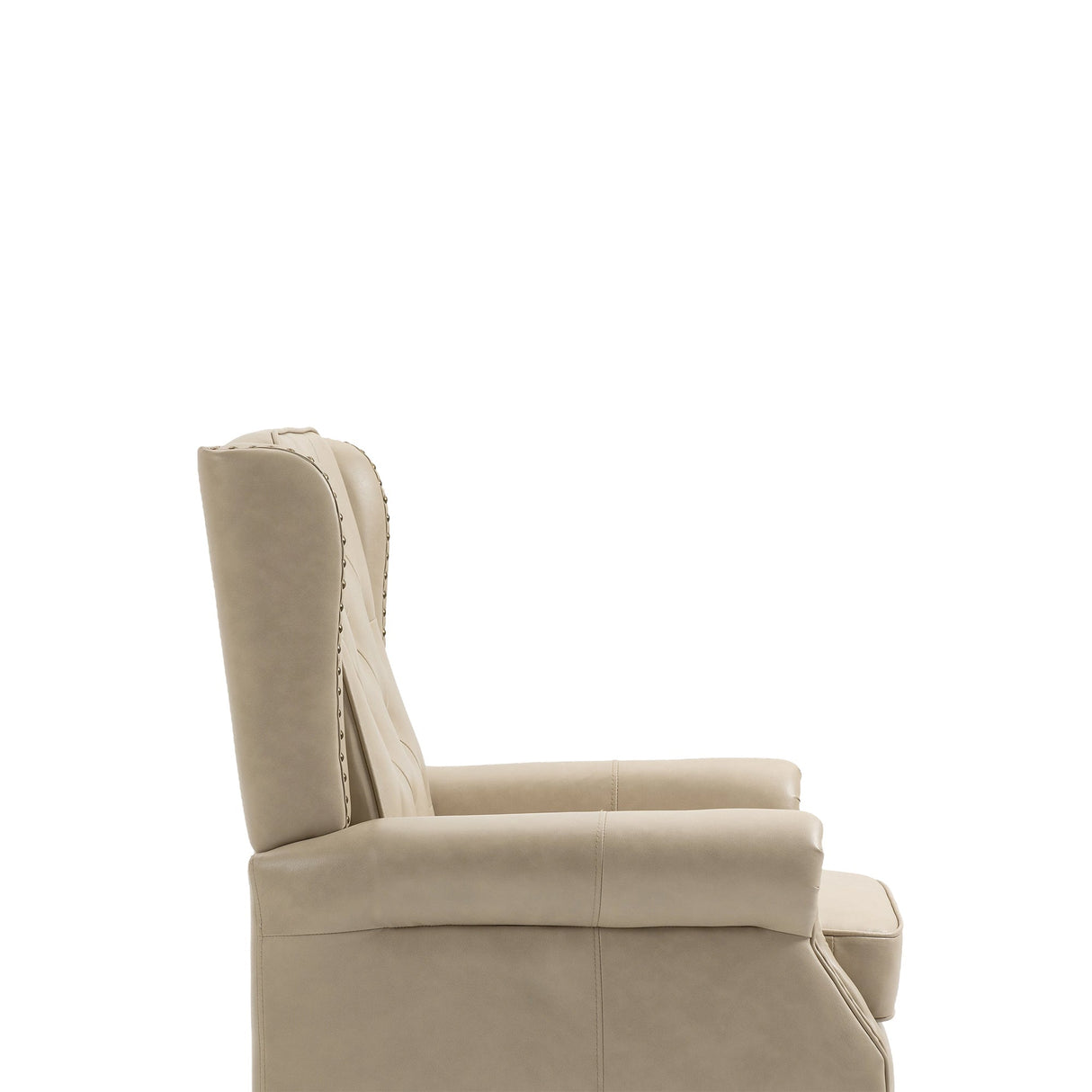 Modern Accent Lounge Chair with Sturdy Wood Legs in Camel PU Leather