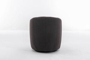 Teddy Fabric Swivel Accent Armchair Barrel Chair With Powder Coating Metal Ring