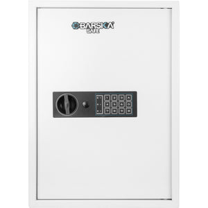 White Digital Keypad Wall Safe Key Cabinet with Secure Steel Construction